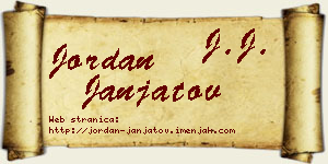 Jordan Janjatov vizit kartica